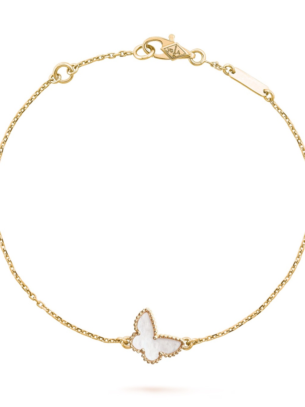 Van Cleef & Arpels Gold Butterfly Mother-of-Pearl Bracelet